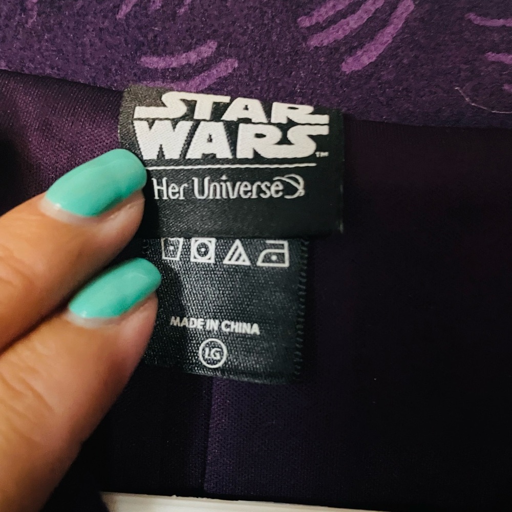 Her Universe Star Wars Padme Amidala Blazer Purple Patterned Women's Blazer - Picture 2 of 10